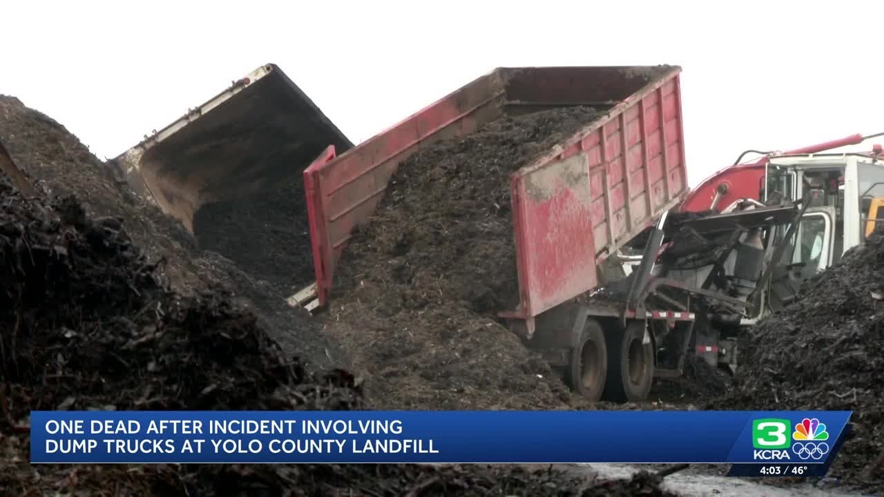 1 dead after industrial accident involving dump trucks at Yolo County landfill