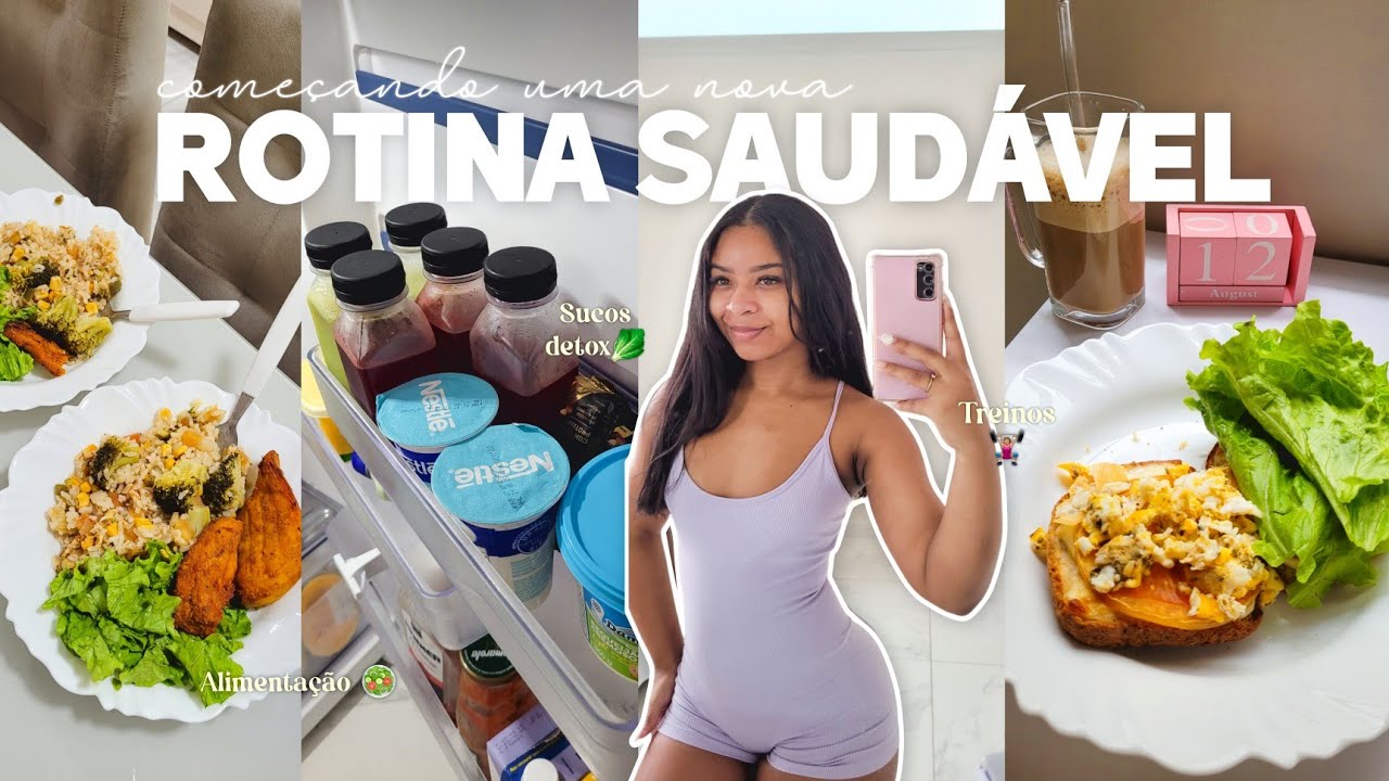 Começando uma nova rotina saudável 🥗🏋🏽‍♀️💫| alimentação, treino, sucos detox 
