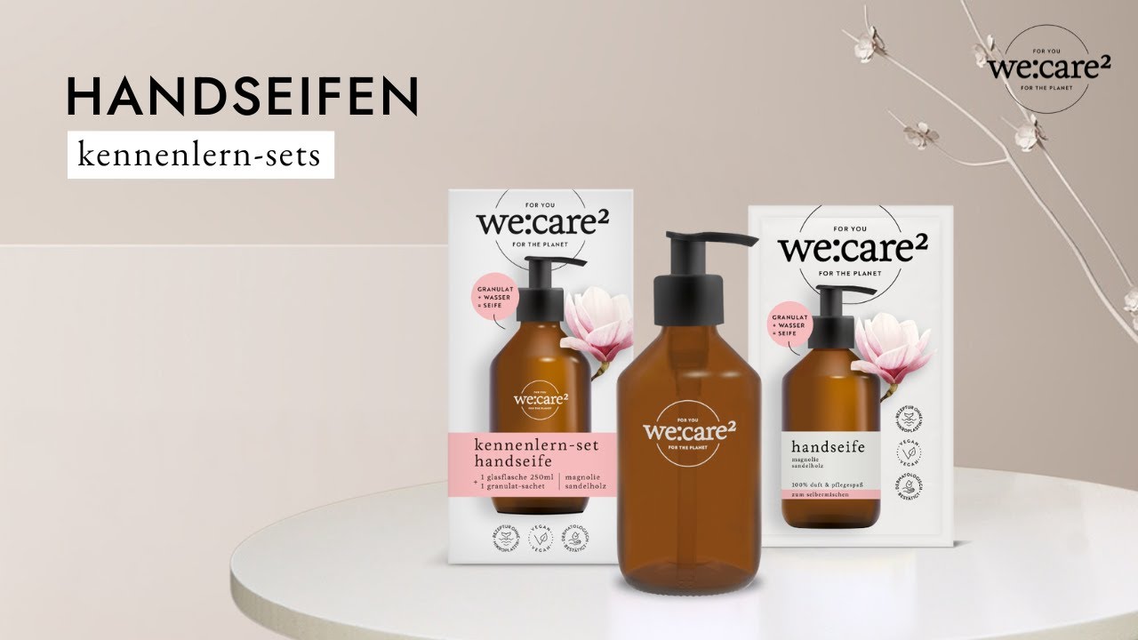 we:care&sup2; Kennenlern-Sets Handseife | Magnolie/Sandelholz & Ingwer/Bergamotte