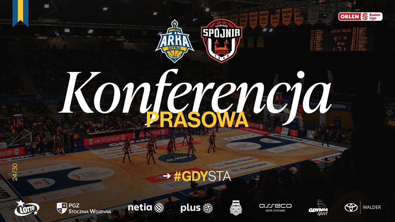 Konferencja Prasowa AMW Arka Gdynia vs PGE Spójnia Stargard.