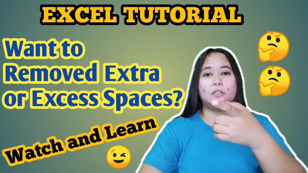 How to used TRIM FUNCTION in excel to removed extra or excess spaces?
