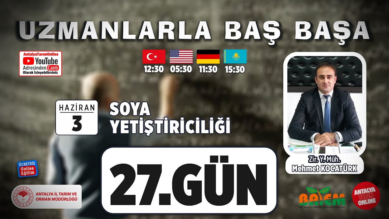 Uzmanlarla Baş Başa 27.Bölüm- Soya Yetiştiriciliği