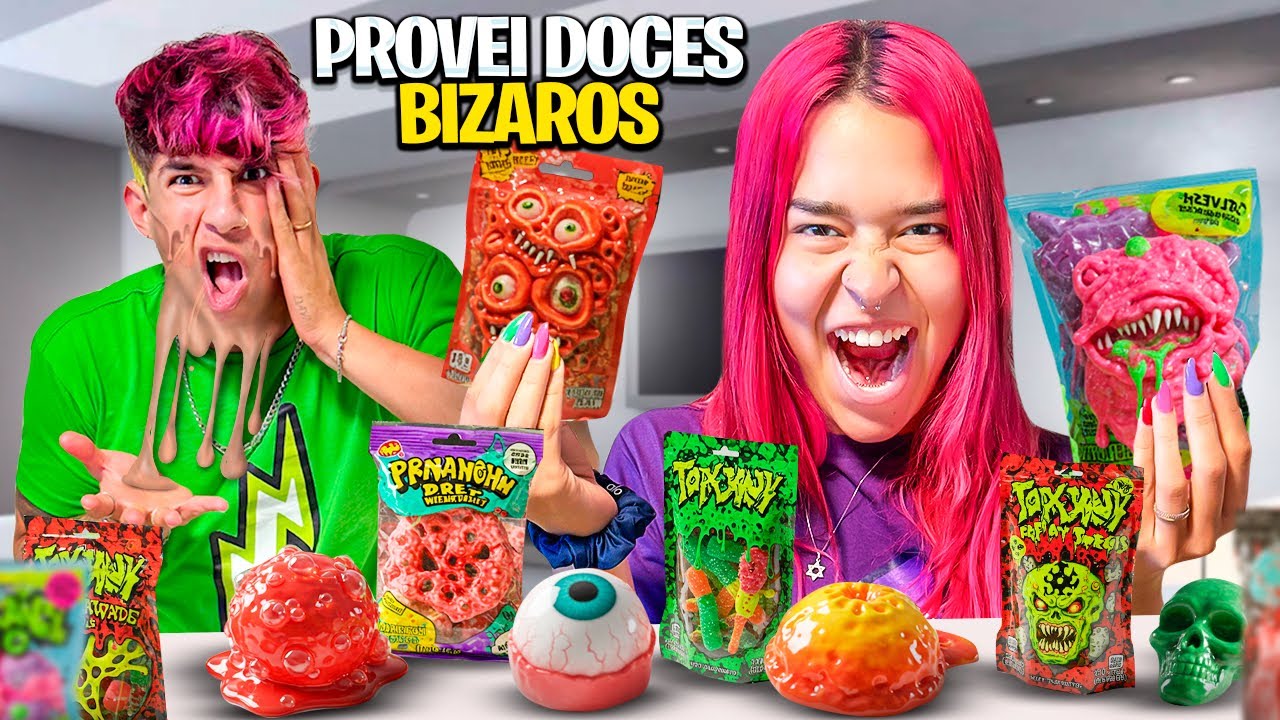PROVANDO OS DOCES MAIS BIZARROS *passamos mal
