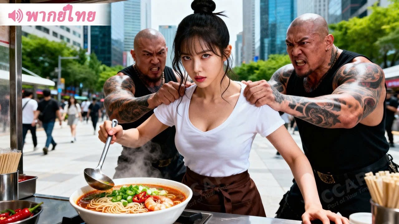 นึกว่าสาวขายบะหมี่รังแกง่าย พวกหื่นไม่คิดเลยว่าดันเจอเจ้าแห่งโลกที่ซ่อนตัวอยู่!