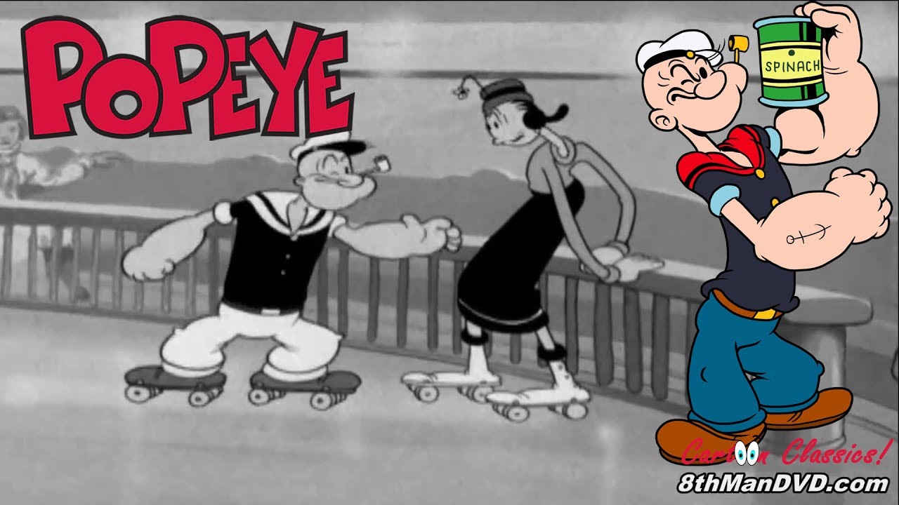 POPEYE THE SAILOR MAN: A Date to Skate (1938) (Remastered) (HD 1080p) | Jack Mercer, Mae Questel