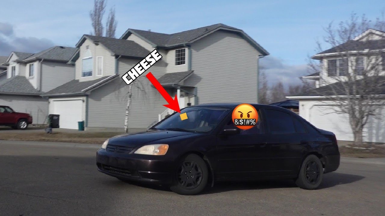Throwing CHEESE at CARS *WE GOT CHASED