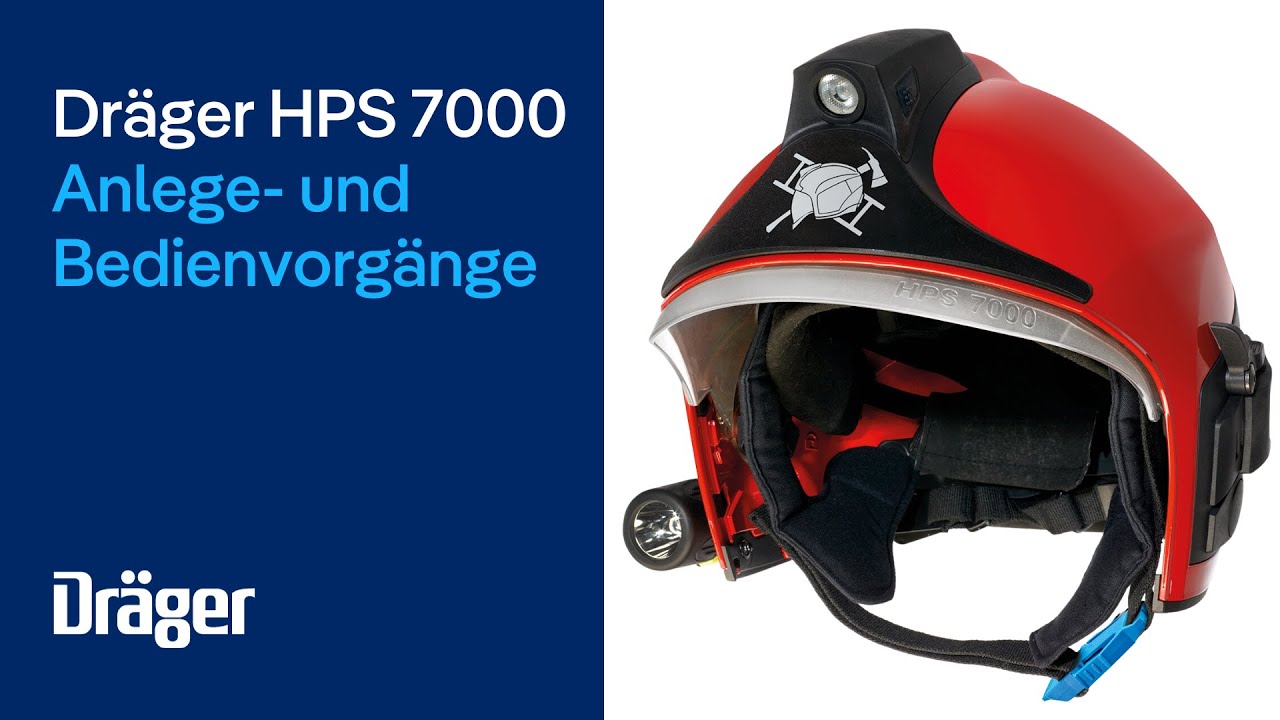 Feuerwehrhelm Dräger HPS 7000: Anlege- und Bedienvorgänge
