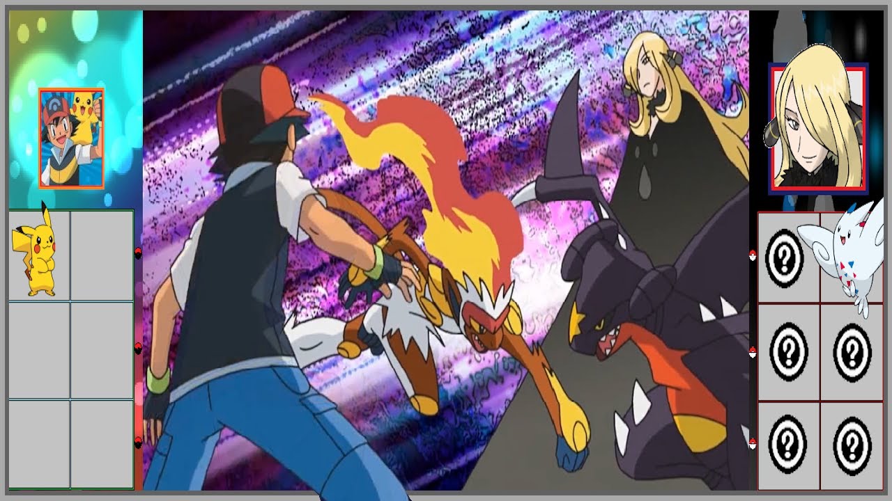 Ash vs Cynthia!!