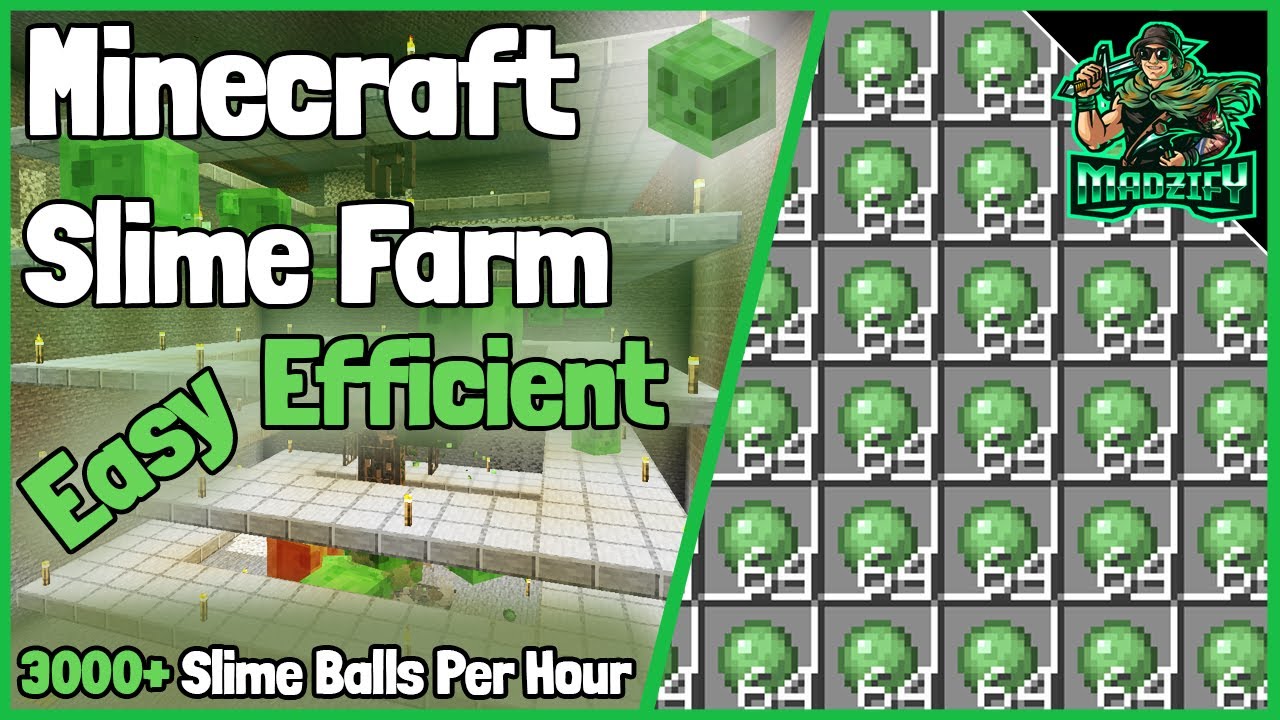 ПРОСТОЙ И ЭФФЕКТИВНЫЙ РУКОВОДСТВО ПО СЛАЙМ-ФЕРМЕ! Minecraft 1.18 (более 3000 шариков слизи в час)