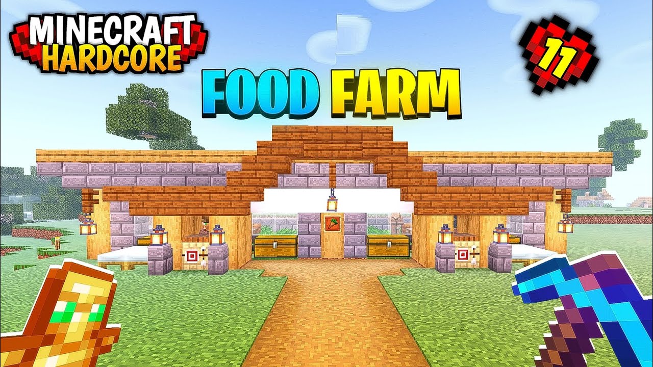 I Made A 'Automatic' Food Farm 🔥| Minecraft Pe Hardcore series EP-11(Hindi)