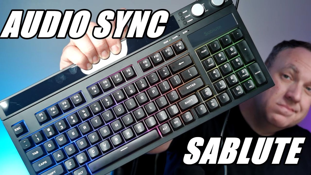 Великолепная клавиатура, которая работает тихо! Игровая клавиатура SABLUTE с RGB-подсветкой и син...
