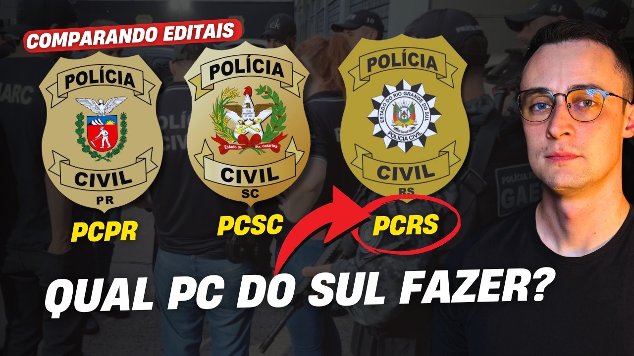 Concursos PCRS, PCSC e PCPR estão próximos! Oportunidades no Sul em breve