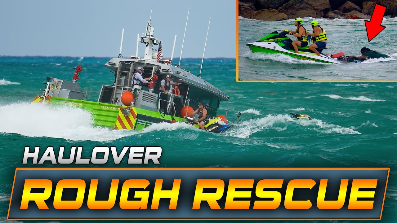 NEAR DROWNING RESCUE AT HAULOVER INLET ! | HAULOVER BOATS | WAVY BOATS