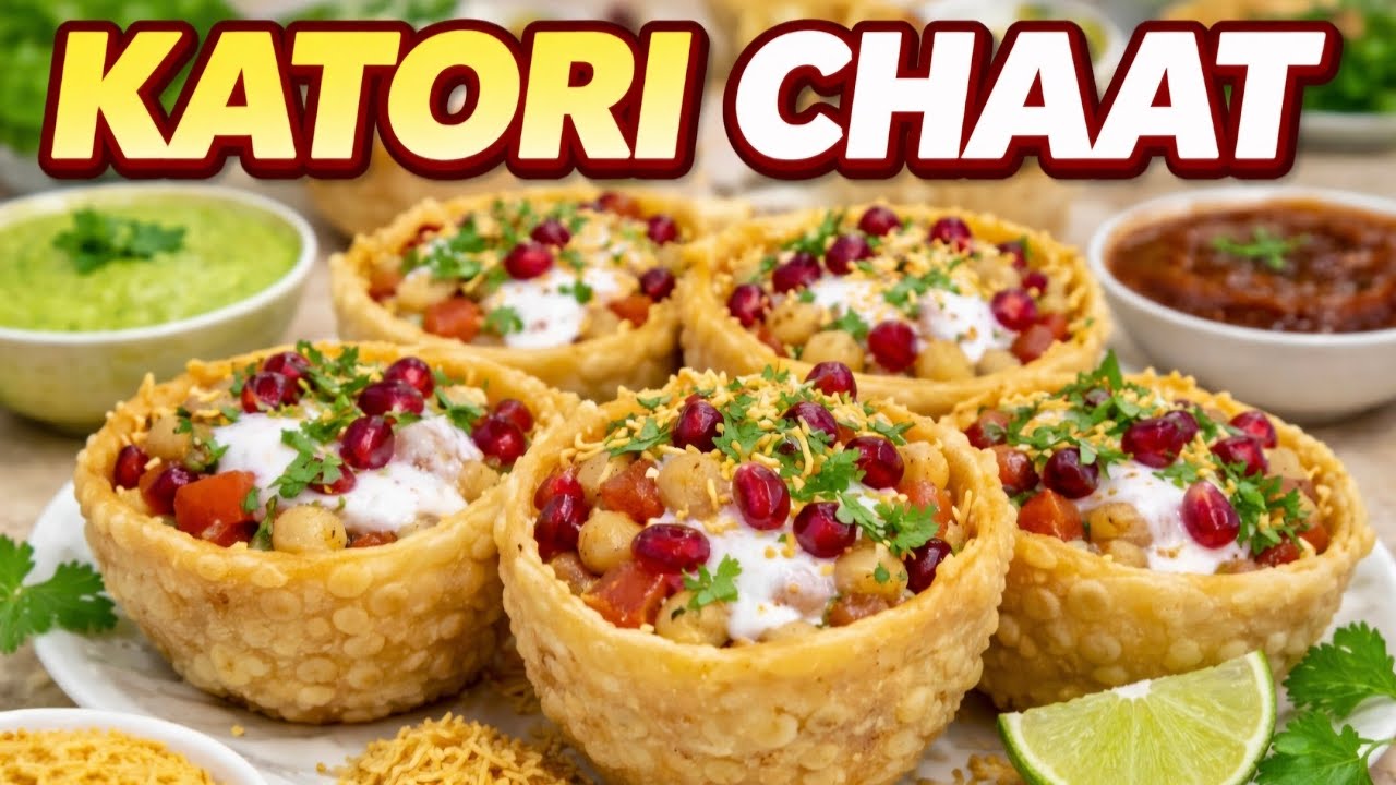 Crispy Katori Chaat Recipe | Homemade Street Style Chaat Bowl | Easy Iftar Snack #viral #trending