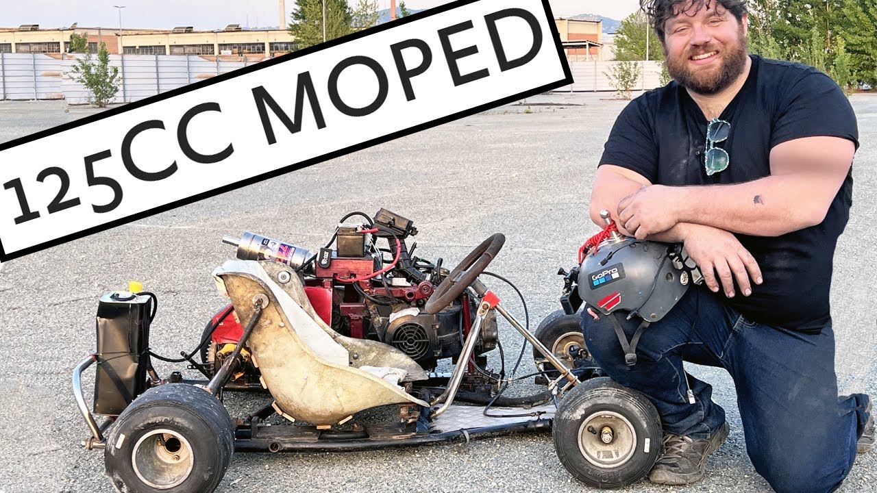 Как установить двигатель мопеда на картинг