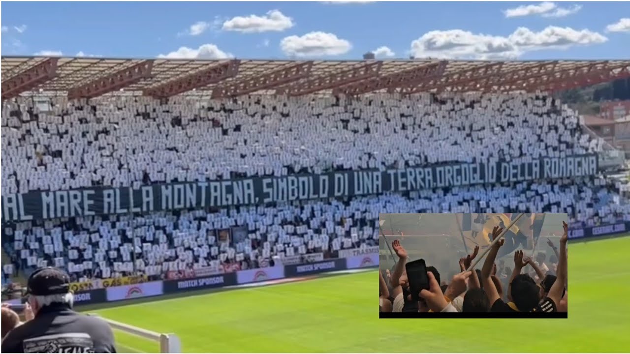 Cesena - Juve Stabia | Bel tifo delle due tifoserie , 30/03/2025