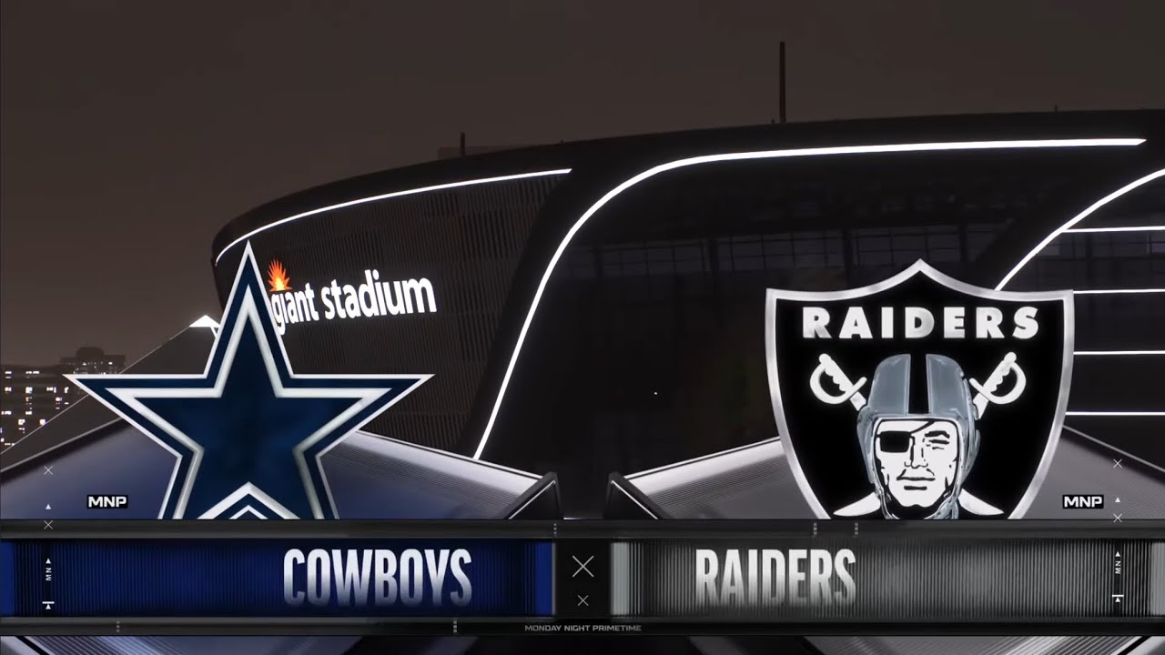 LIVE 🔴 Dallas Cowboys @ Las Vegas Raiders - Monday Night Football - Madden Simulation Slider Test!