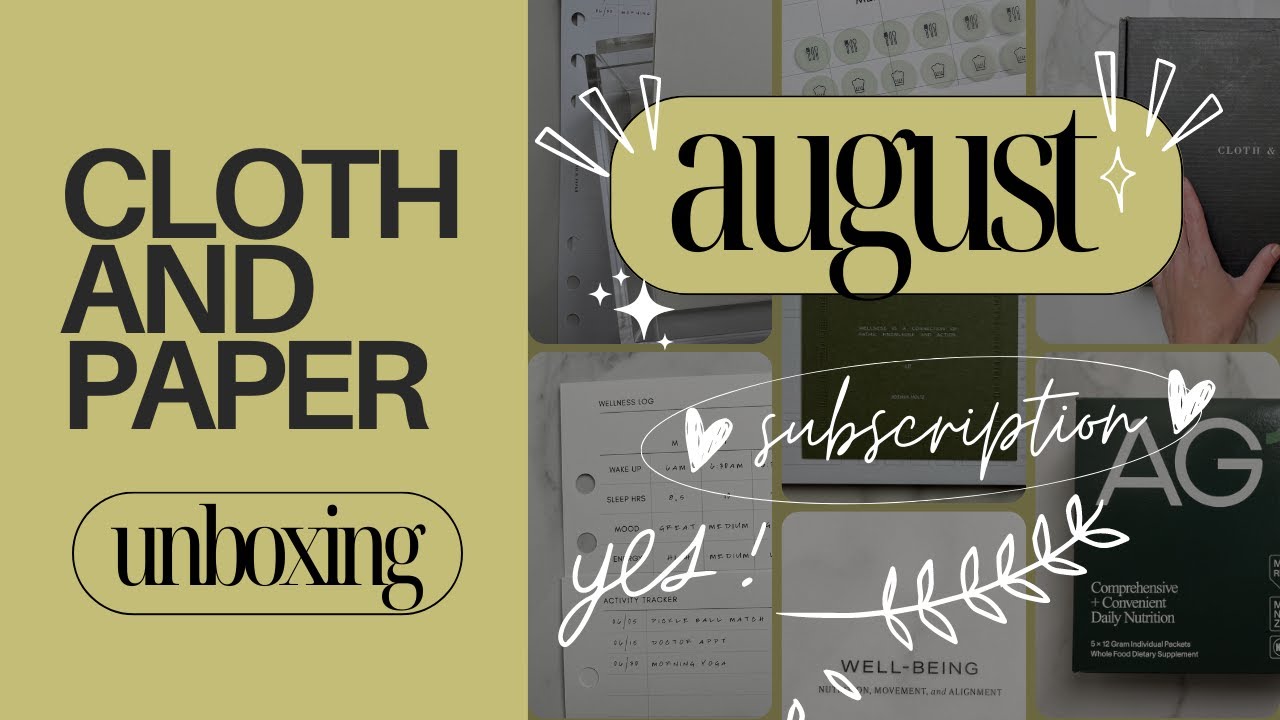 cloth and paper august 2023 | cloth and paper subscription box planning + penspiration unboxing haul