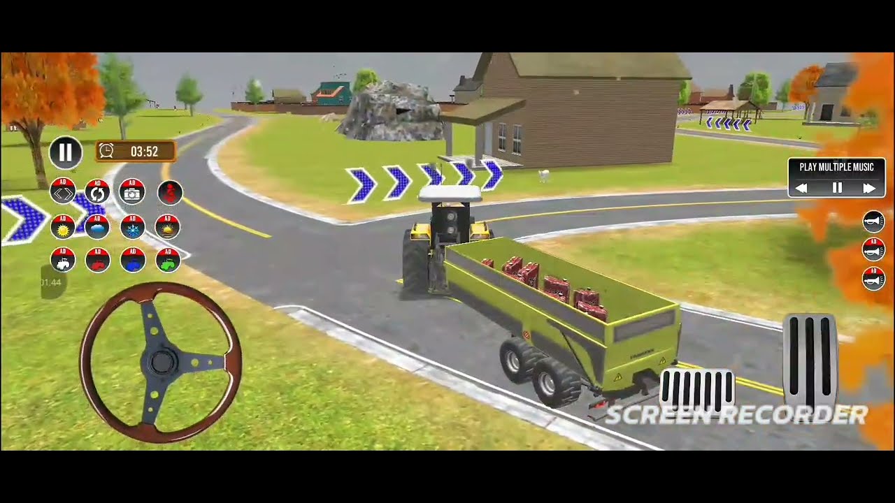 Tractor Trolley Loading & Harvesting 🚜 | Indian Farming Simulator#TractorGame  #IndianFarmingSimula