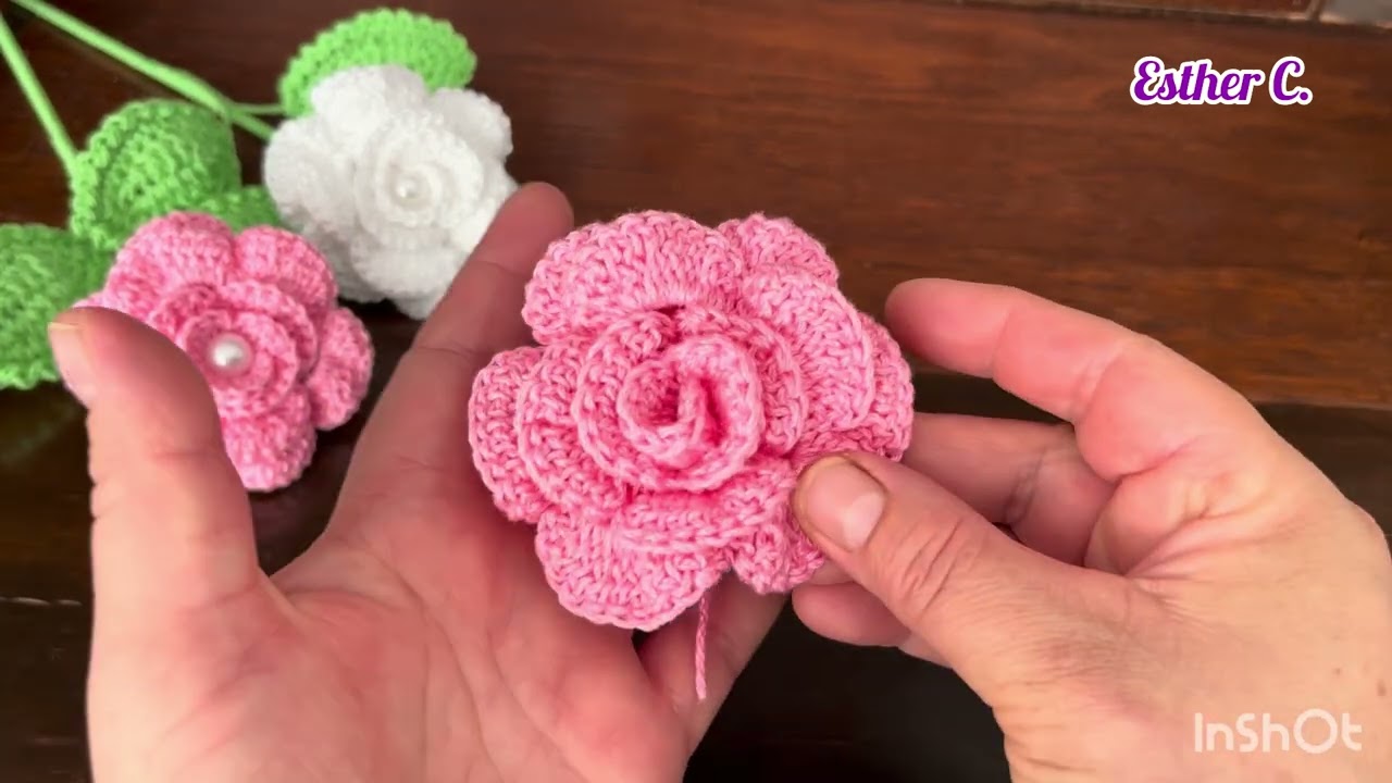Как связать розу крючком 🌹 Простой урок по вязанию розы крючком