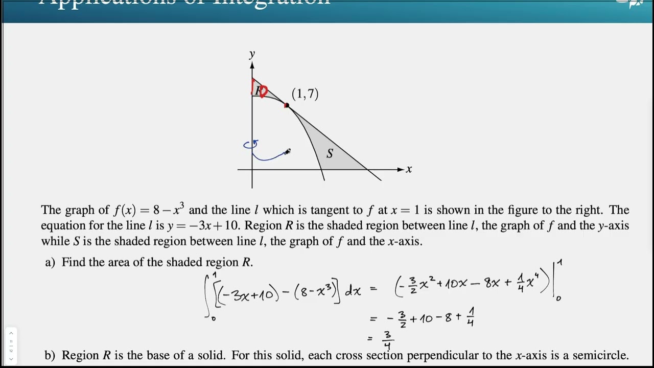 Area and Volume Applications of Integration