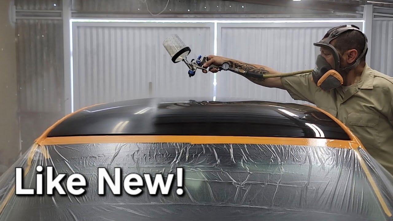 Let's Spray - CLEARCOAT on Smart Fortwo's MOON ROOF and HEADLIGHTS