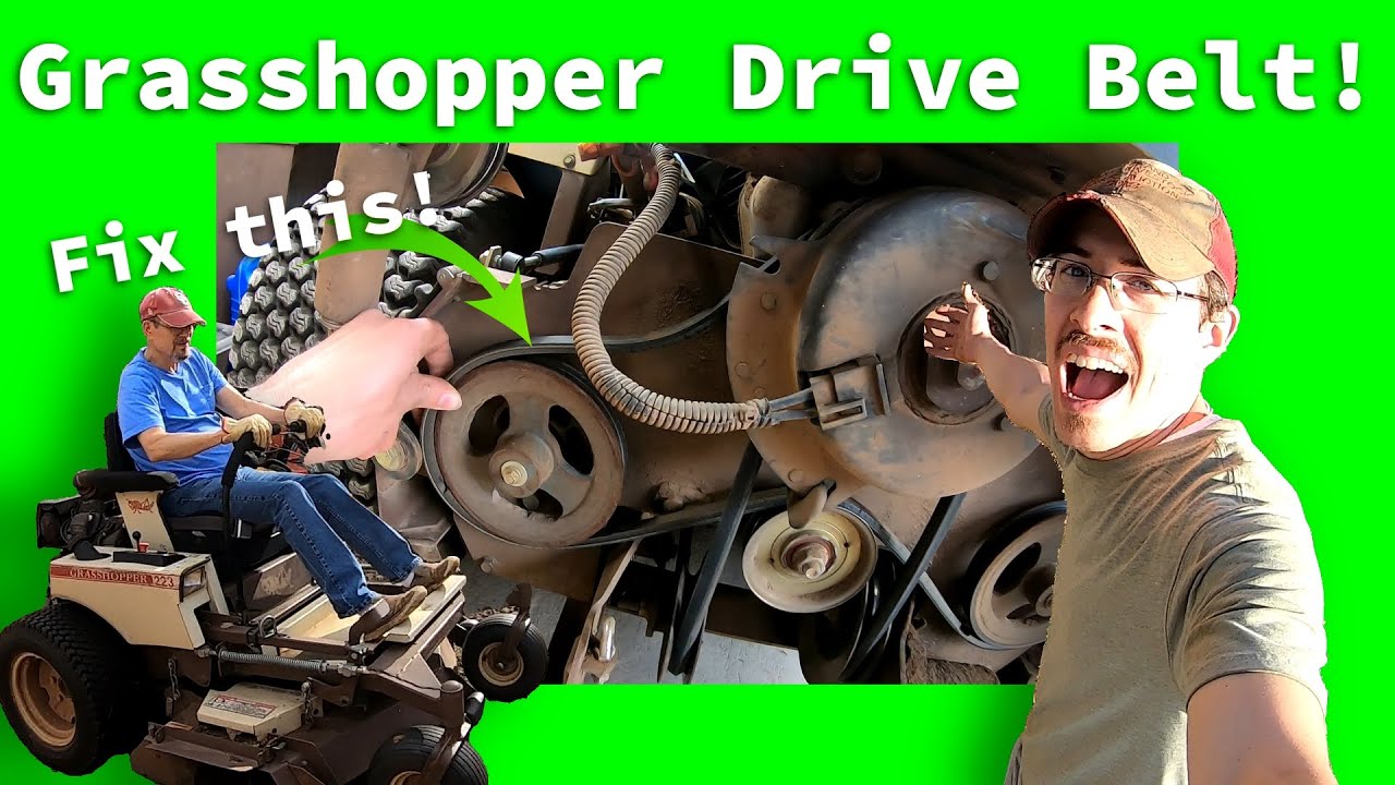 How to Change a Grasshopper Horizontal Shaft Drive Belt | Grasshopper 223 review | Garage Story