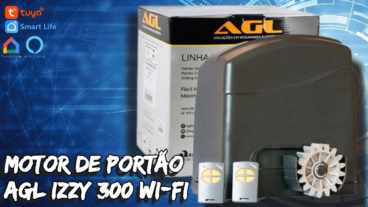[008ª ED] MOTOR DE PORTÃO AGL IZZY 300 WI-FI, ALEXA.