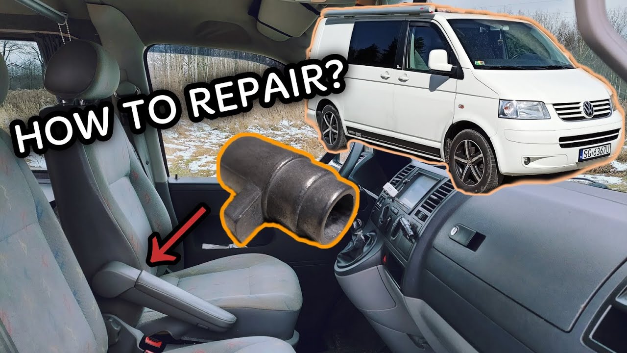 🚐 VW VOLKSWAGEN T5 Transporter Armrest DIY quick easy repair / naprawa podłokietnika Zrób to Sam V