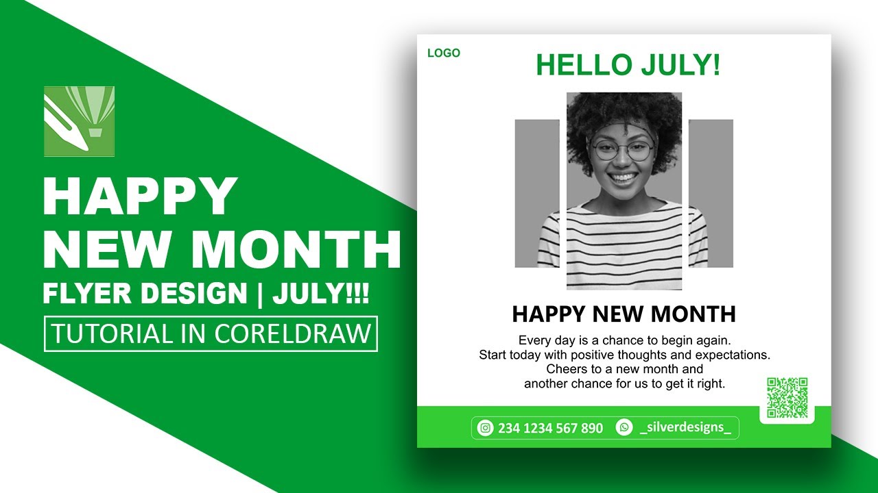 How To Design a New Month Flyer in CorelDraw | July 2023