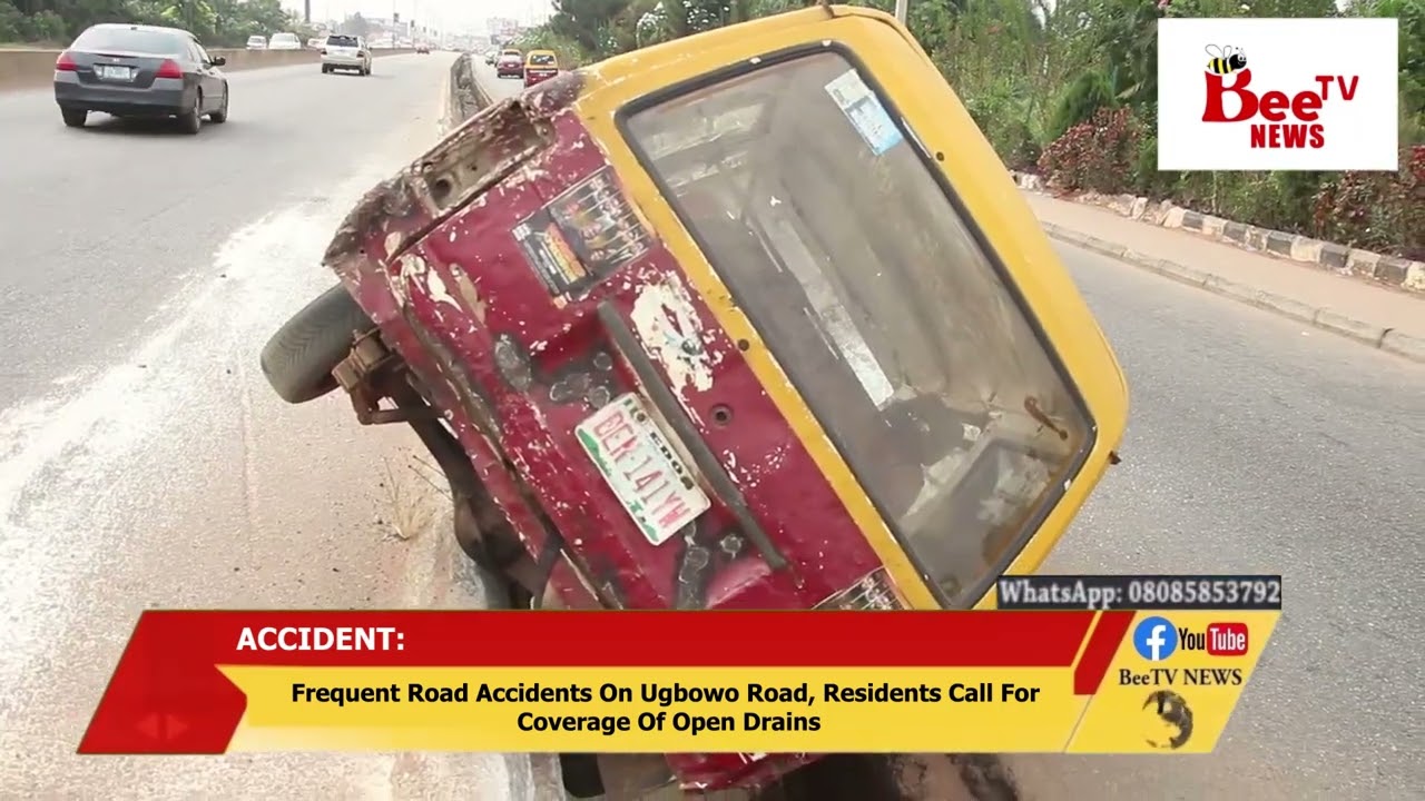 Frequent Road Accidents On Ugbowo Road, Residents Call For Coverage Of Open Drains.