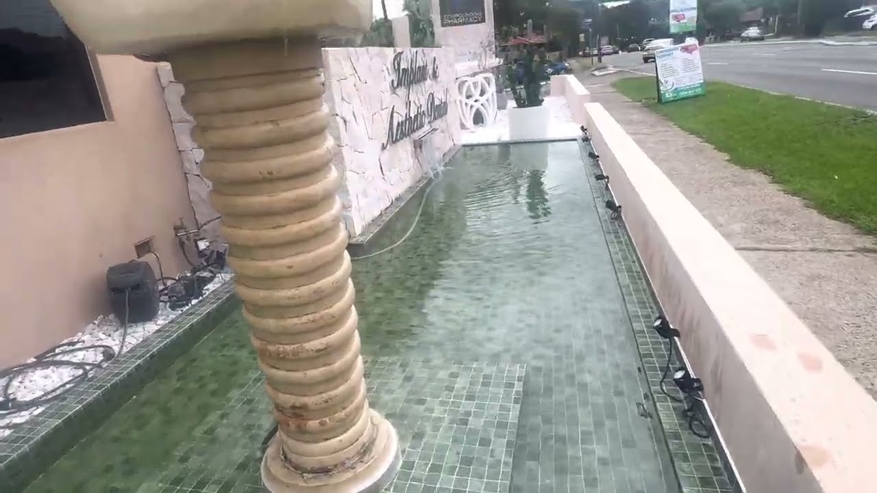 Adding fish to this cool water feature! 