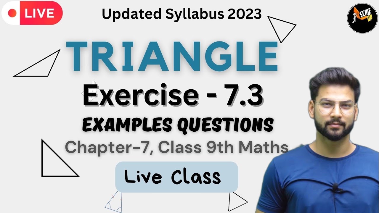 Exercise 7.3 Examples Questions | Triangles | Chapter 7 | Class 9th | Maths Ncert |