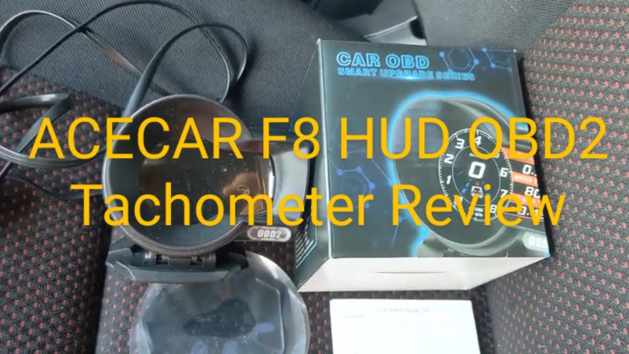 Acecar F8 OBD2 HUD Tachometer Speedometer Heads up display Real Review