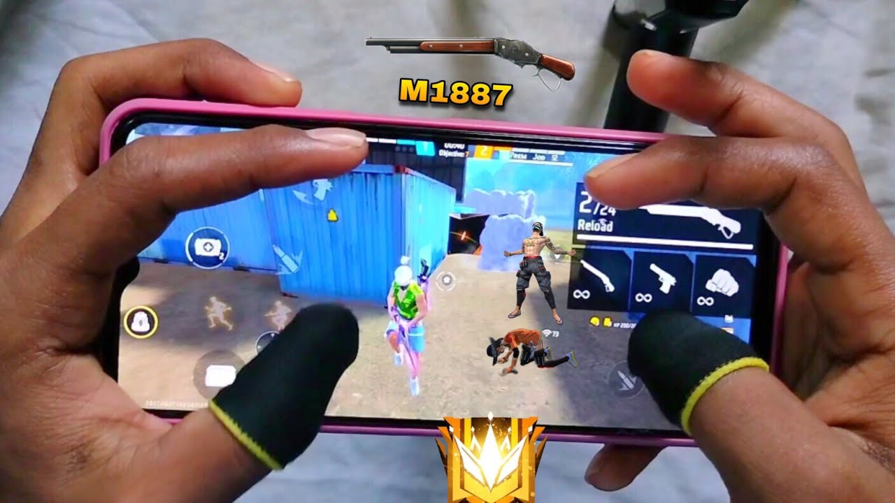 3 Finger Custom Hud Free Fire 3 Finger Setting M1887 Onetap Headshot Fast Gloowall Tutorial Handcam 