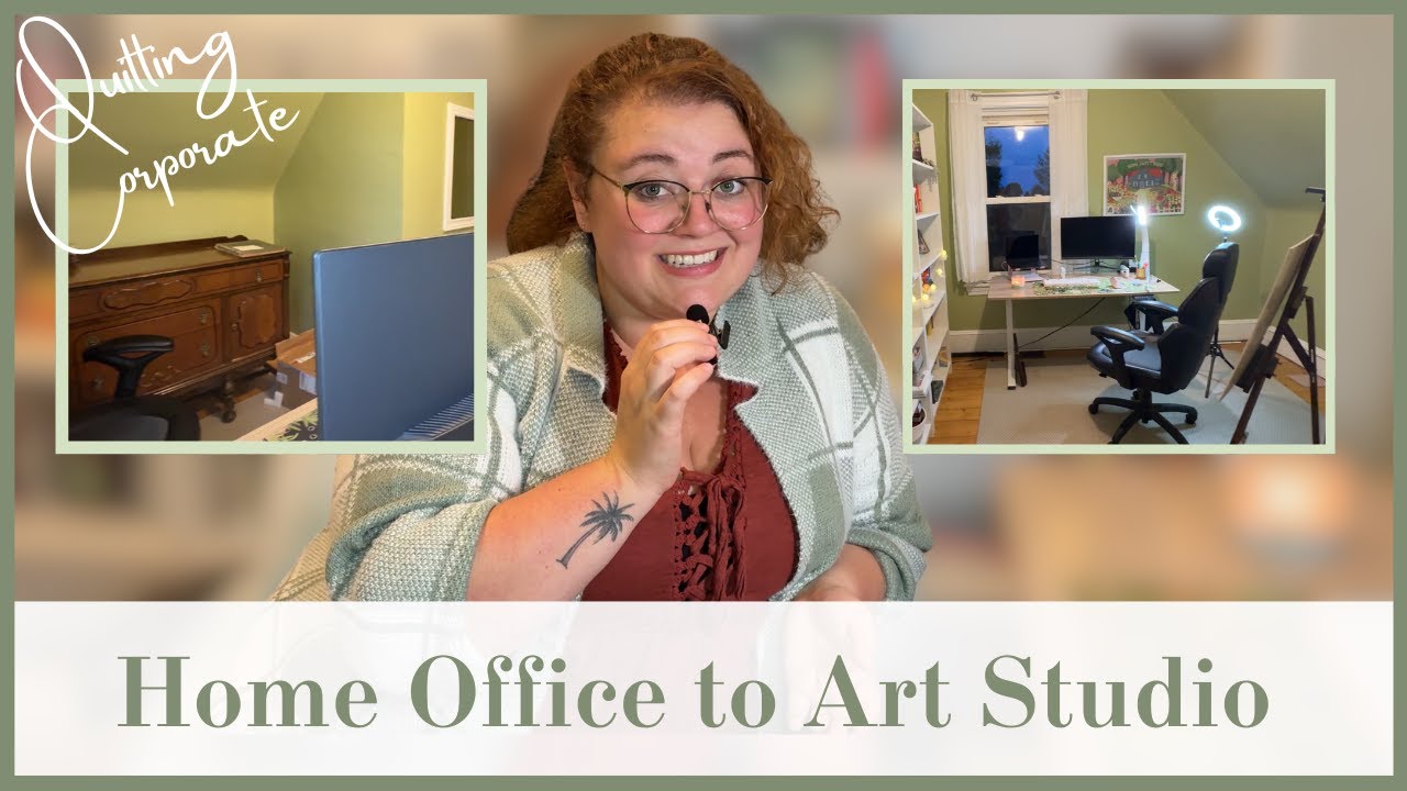 I Quit My Job to Become a Full-Time Artist | Home Office to Art Studio Transformation Vlog