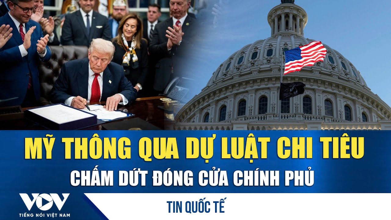 Tổng thống Donald Trump ký dự luật ngân sách, chính phủ Mỹ mở cửa trở lại | VOV