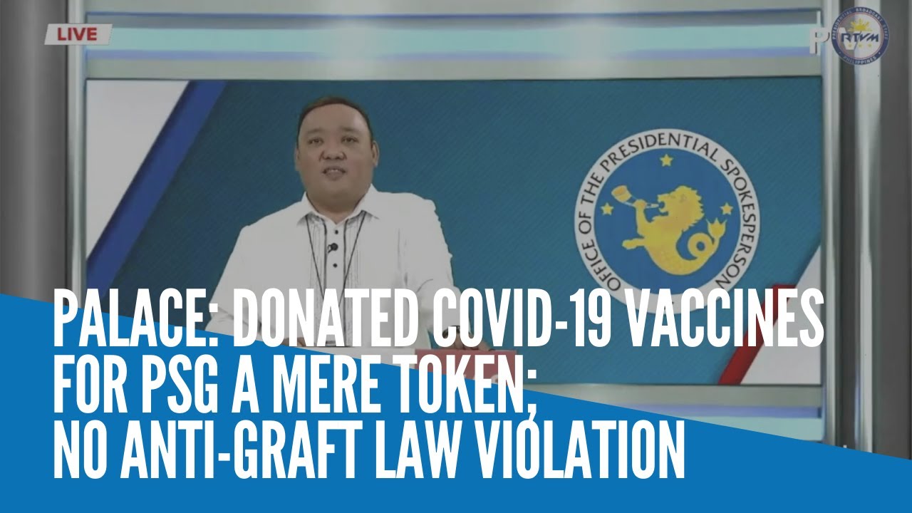 Palace: Donated COVID-19 vaccines for PSG a mere token; no anti-graft law violation