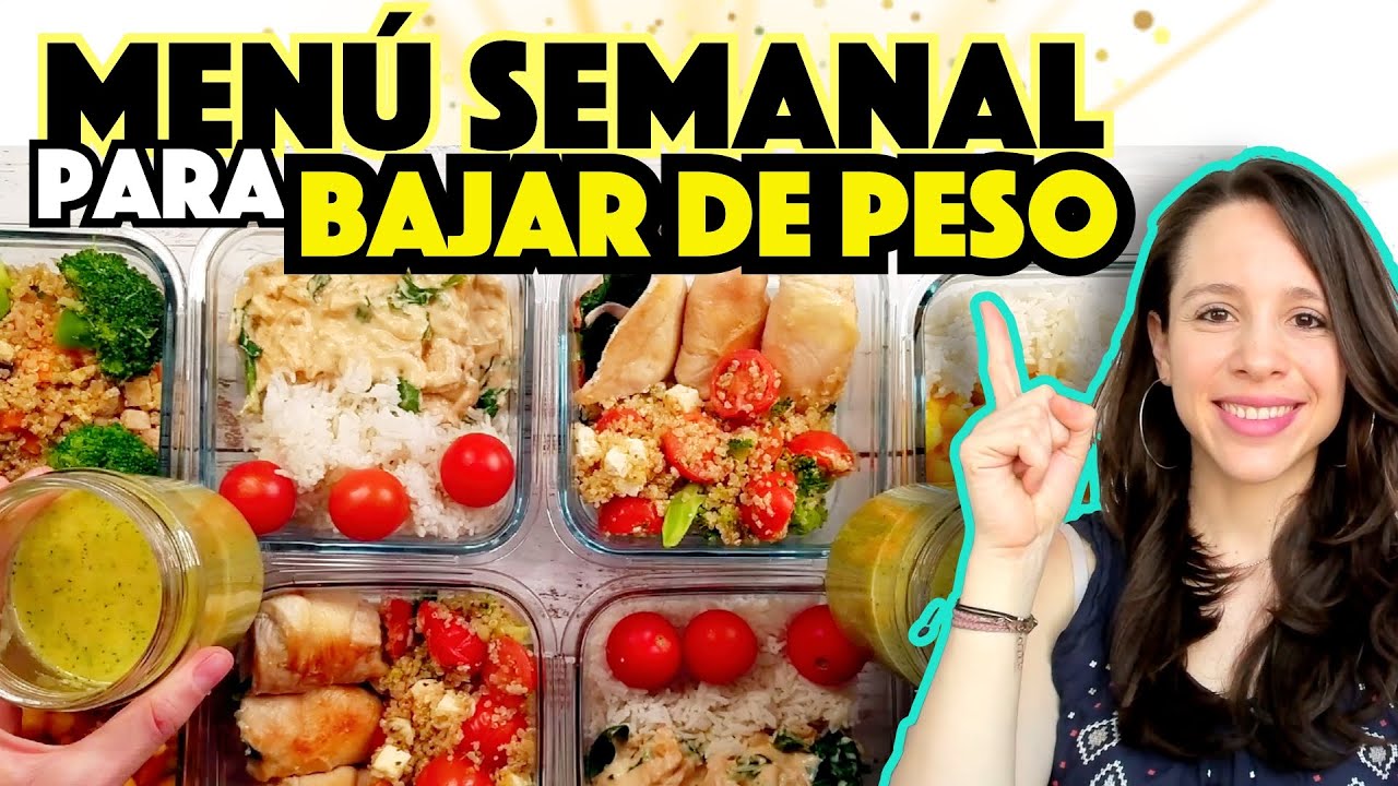 🔥 MEN&Uacute; SEMANAL para BAJAR DE PESO 🔥 (cocina en 2 horas y con pocos ingredientes) ✅