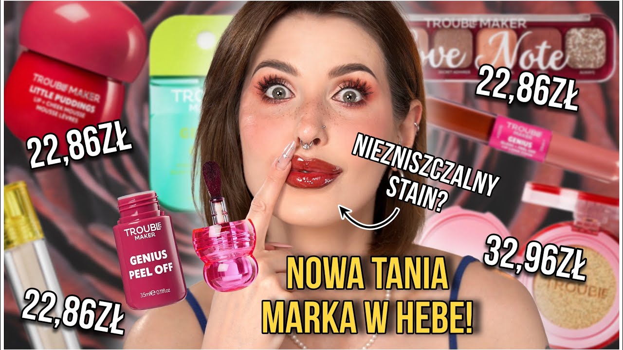 Kosmetyki Trouble Maker- Bardzo fajna Taniocha!🔥- Musisz je poznać ✨