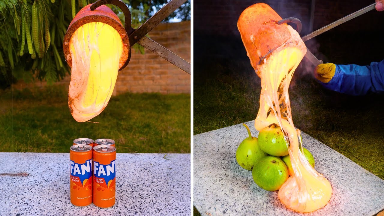 What Happens When Real Lava Hits Fanta & Pumpkin?