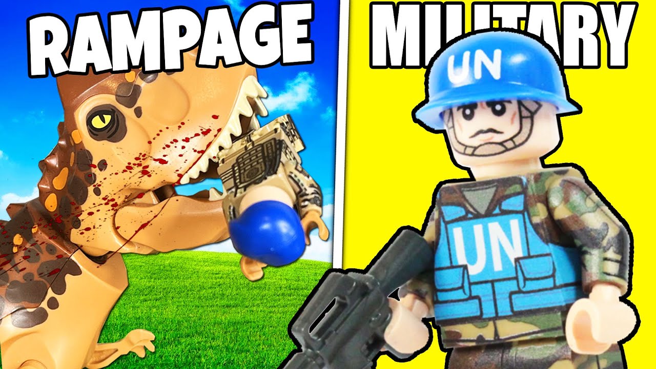 I built LEGO UN MILITARY vs DINOSAUR ESCAPE of Jurassic World!