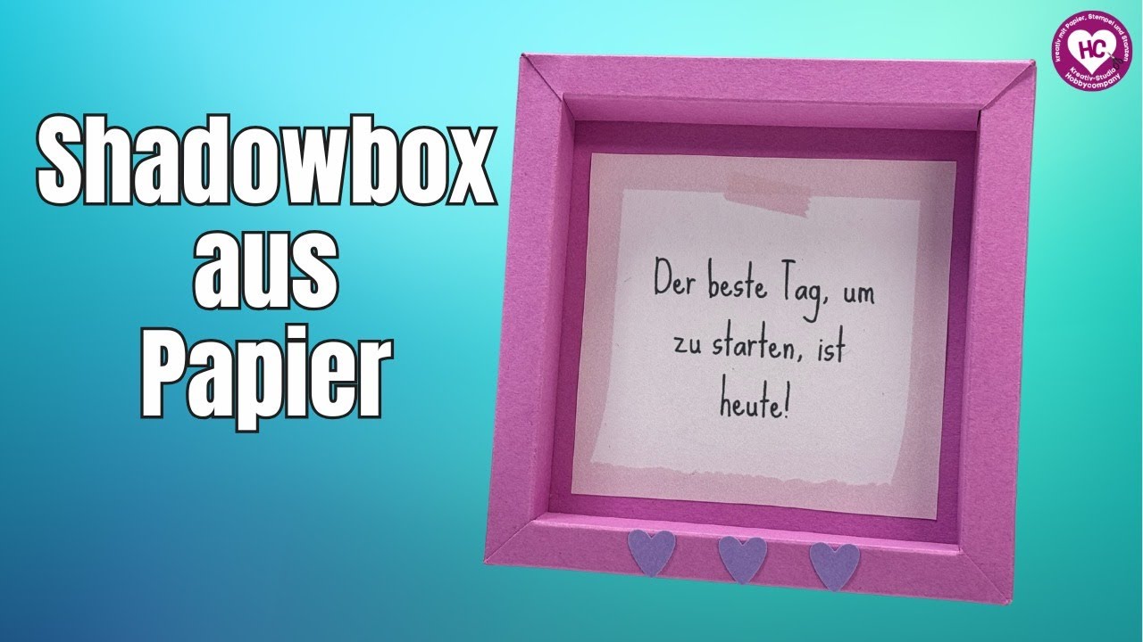 Shadowbox Rahmen basteln | einfache Falztechnik