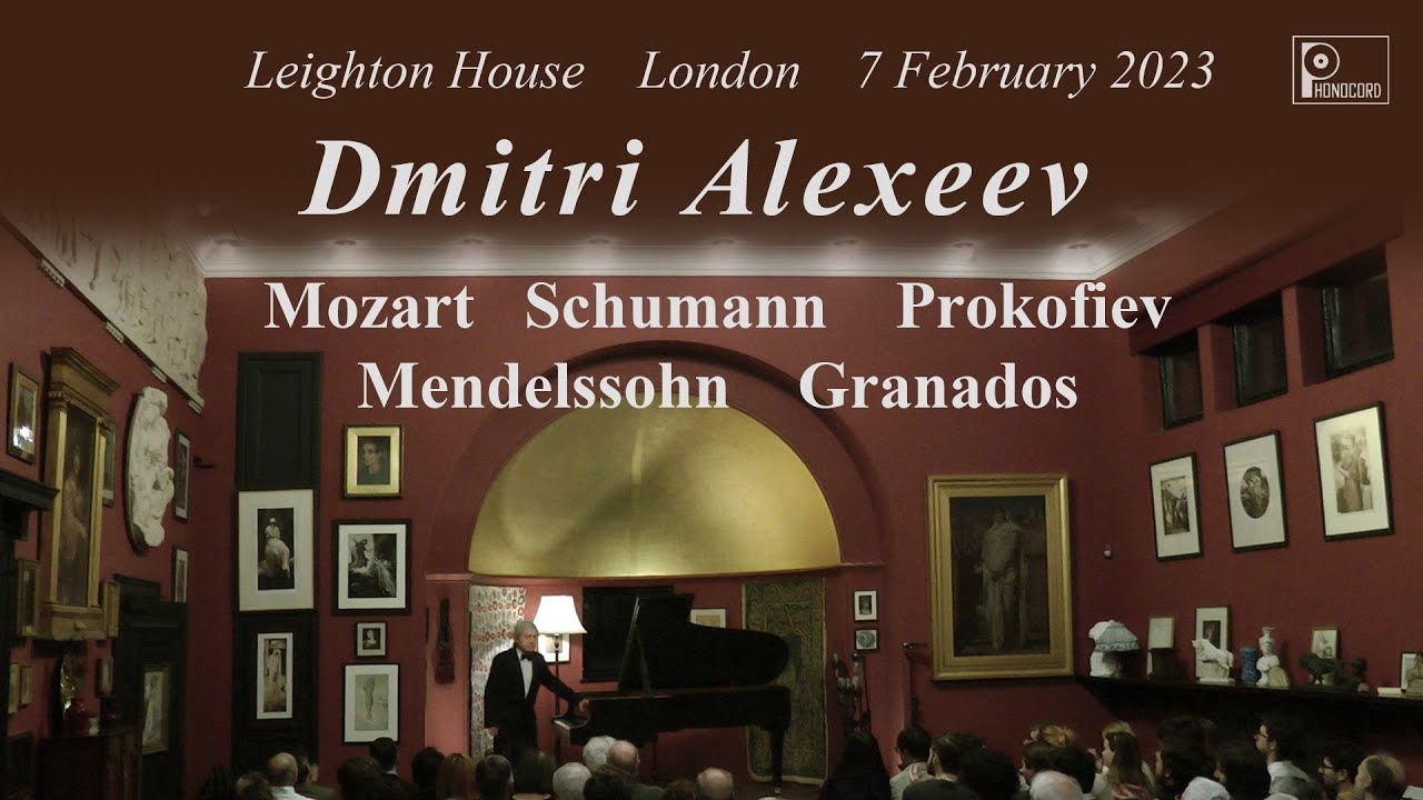 Dmitri Alexeev recital at Leighton House, London 2023. Mozart Sonata in c minor K457