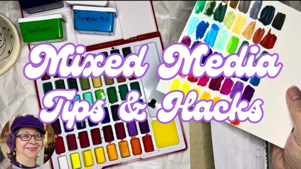Mixed Media Art Hacks | Gesso, Watercolor, Gouache, Stencils & Stamps