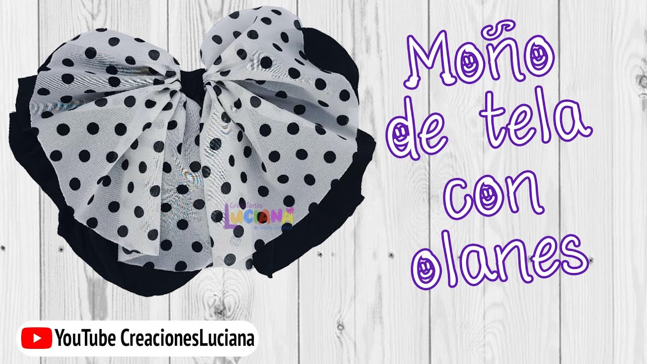 Video 261 Cómo hacer un Moño de tela con olanes (doble)