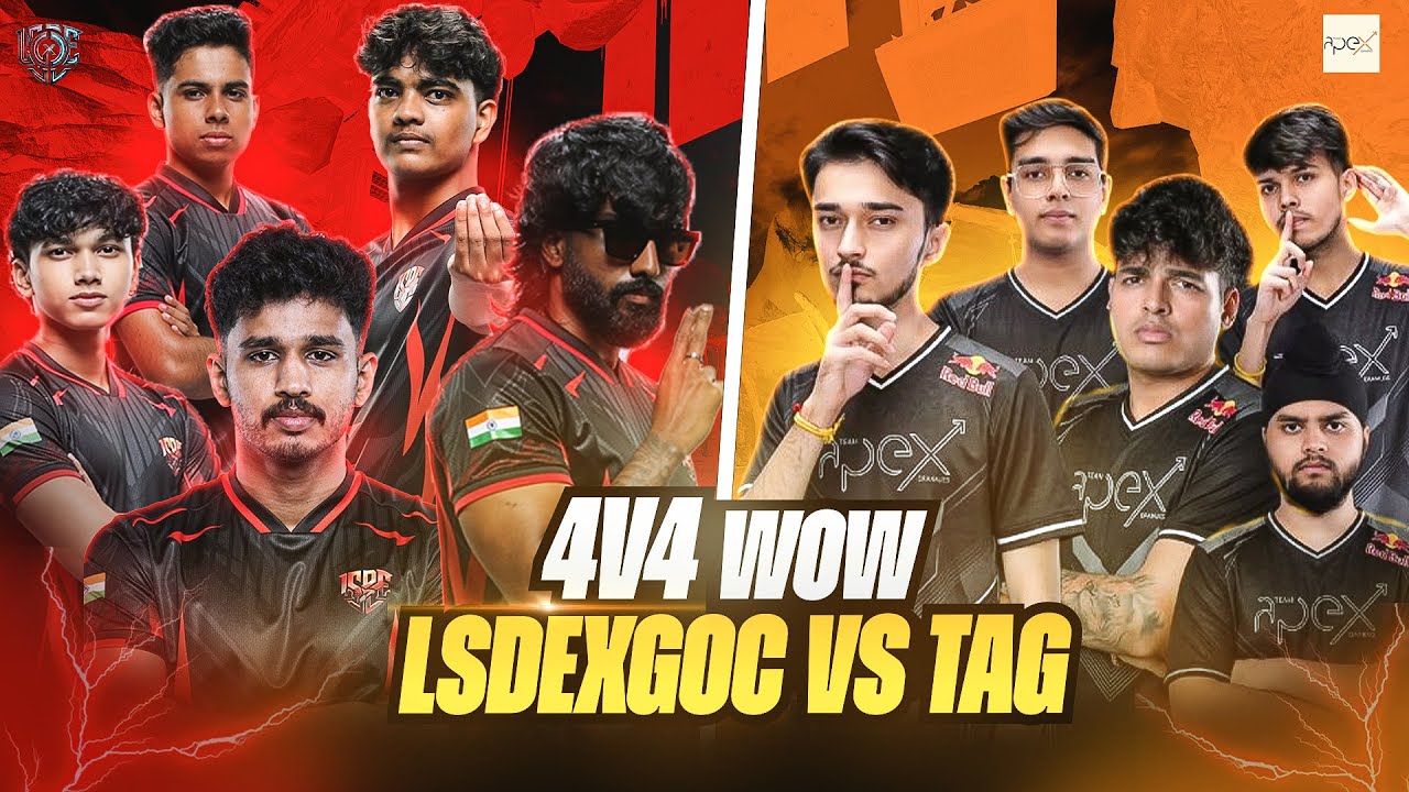 INTENSE 4v4 WOW MODE 🥶- LSDxGOC VS TAG - iPHONE 17 PRO 🇮🇳