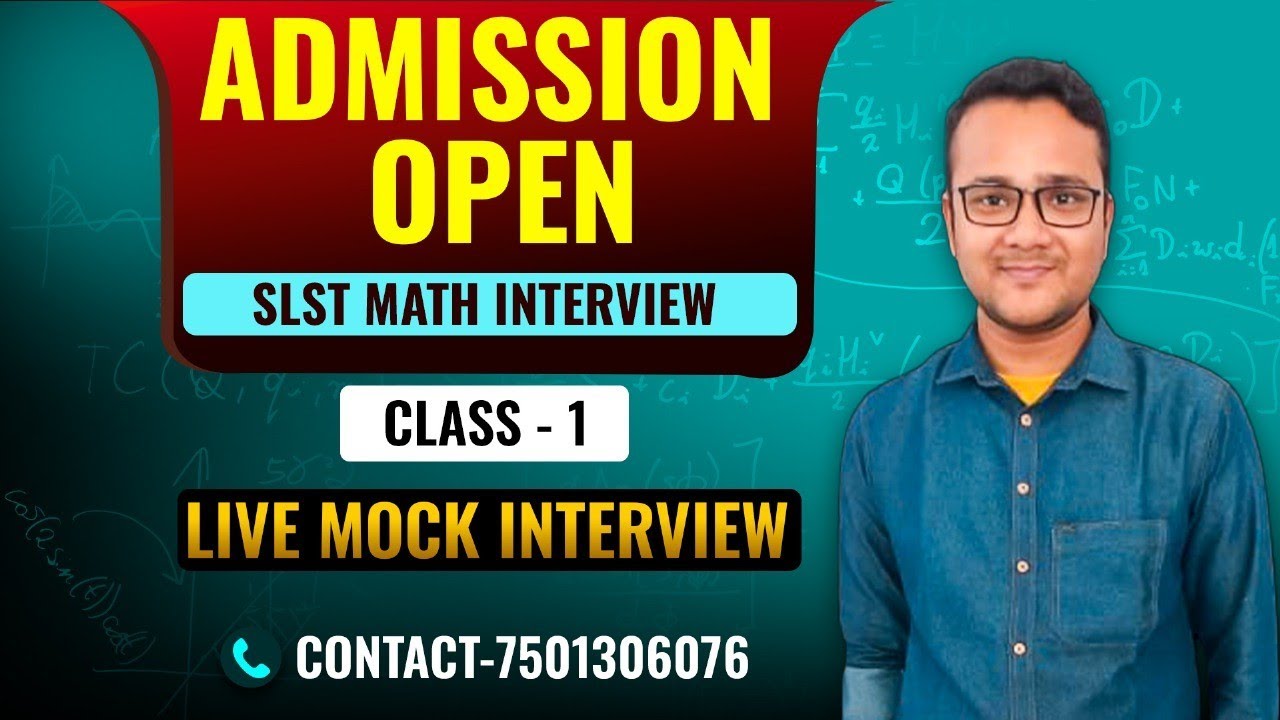 1/WBSLST Mathematics Live Mock Interview/Math Series Academy/Arif Sir