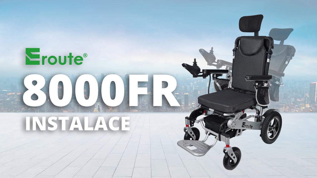 Eroute 8000FR – Automatické složení – Polohovatelný elektrický invalidní vozík – Instalace