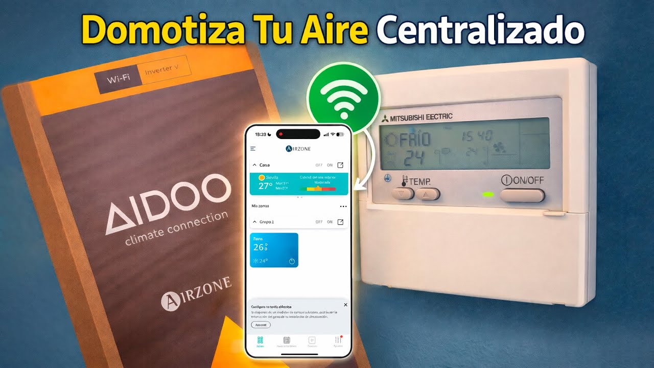 Domotiza tu aire acondicionado centralizado - AIDOO Airzone - Mitsubishi Electric